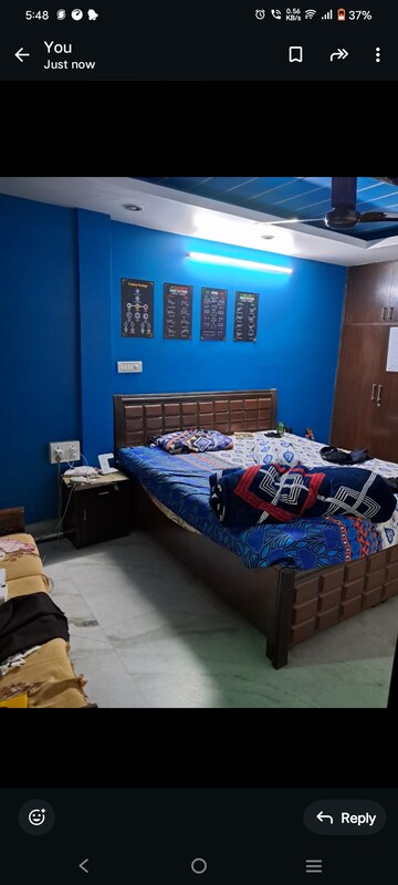 Bedroom in 1.5 BHK Builder Floor at East Of Kailash – for Rent