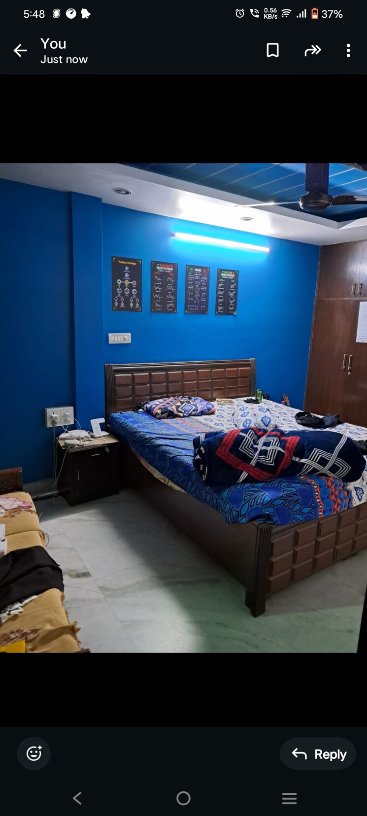 Bedroom, east of kailash 1.5 Bedroom 1300 Sq.Ft. Builder Floor In East Of Kailash Delhi 9013409