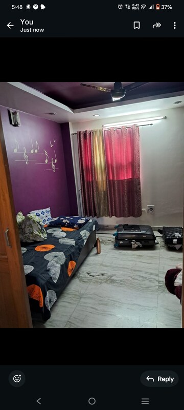 Bedroom in 1.5 BHK Builder Floor at East Of Kailash – for Rent