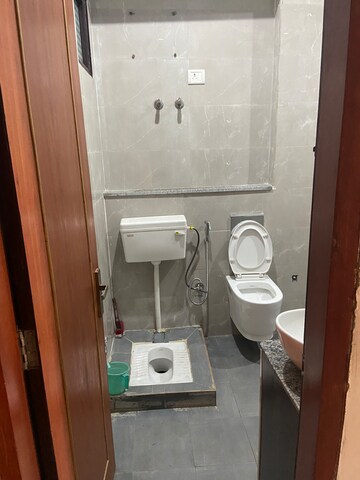 Bathroom in 3 BHK Builder Floor at Chattarpur – for Rent