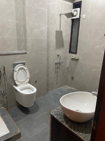 Bathroom in 3 BHK Builder Floor at Chattarpur – for Rent