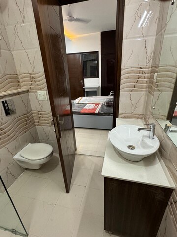 Bathroom in 3 BHK Builder Floor at Ansal Sushant Lok I, Sector 43 – for Rent