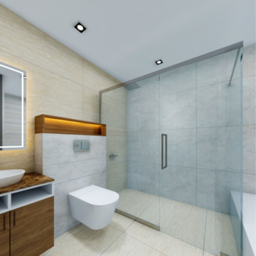 Attached Bathroom in 3 BHK Builder Floor at Landcraft Golflink Villas, Pandav Nagar – for Sale