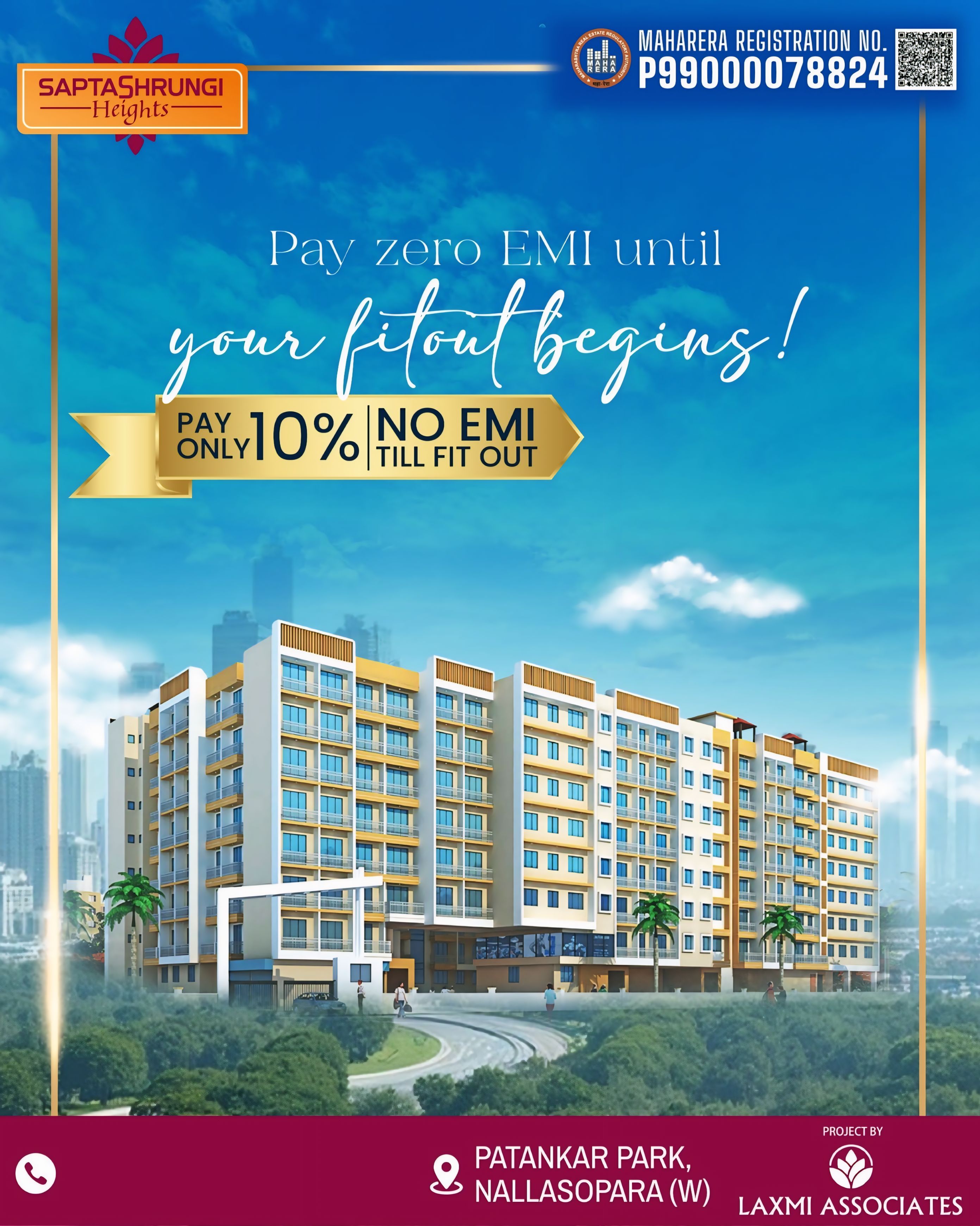 1 BHK 371 Sq.Ft. Builder Floor in Laxmi Saptashrungi Heights