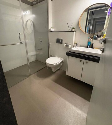 Attached Bathroom in 2 BHK Apartment at Rustomjee Urbania Azziano, Thane West – for Rent