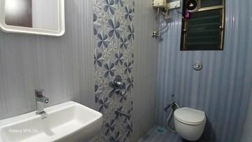 Bathroom in 3 BHK Apartment at DGS Sheetal Airwings, Santacruz East – for Rent