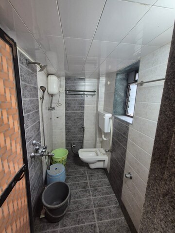 Bathroom in 1 BHK Apartment at Kopar Khairane – for Rent