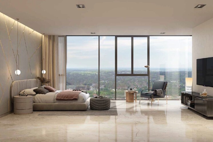 Living Room, sas-crown 4 Bedroom 6565 Sq.Ft. Apartment In Kokapet Hyderabad 9015049