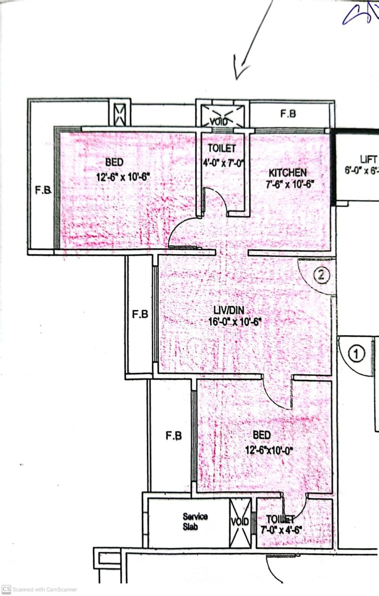 Floor Plan, valentine-apartments 2 Bedroom 650 Sq.Ft. Apartment In Goregaon East Mumbai 9015045