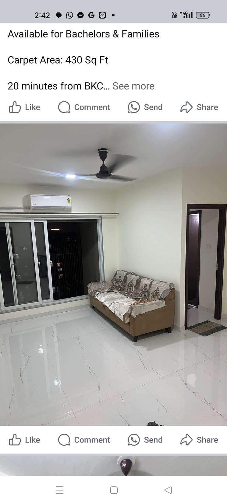 Living Room, aman-chs-malad-east 1 Bedroom 406 Sq.Ft. Apartment In Malad East Mumbai 9015074