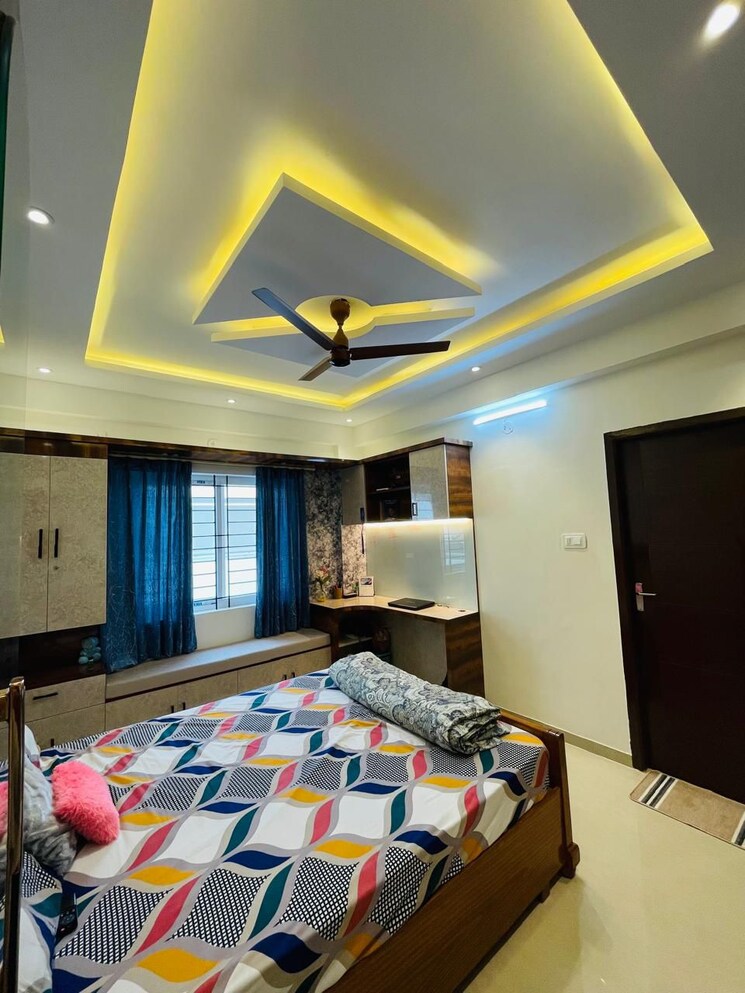 Bedroom, shrishti-enclave 2 Bedroom 1163 Sq.Ft. Apartment In Thanisandra Main Road Bangalore 9015185