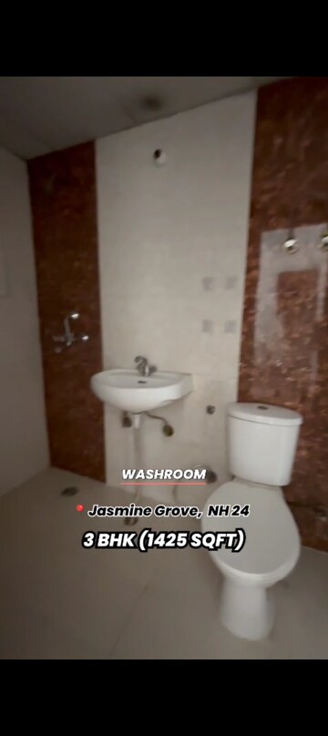 Bathroom in 3 BHK Apartment at Savfab Jasmine Grove, Delhi Meerut Expressway – for Rent