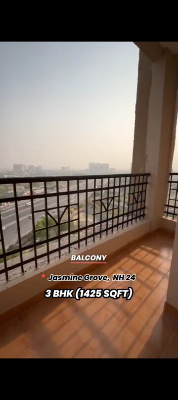 Balcony in 3 BHK Apartment at Savfab Jasmine Grove, Delhi Meerut Expressway – for Rent