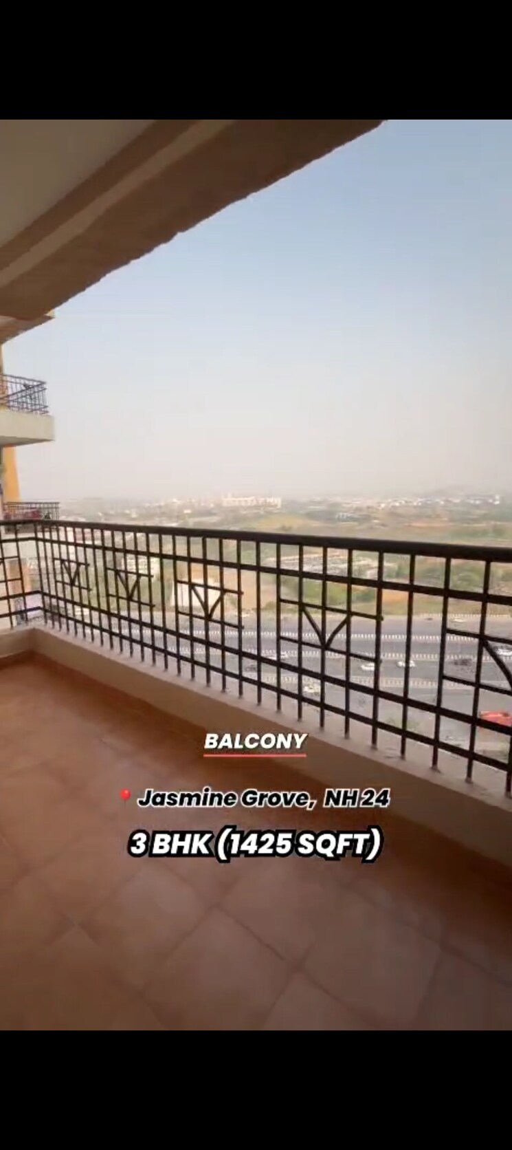 Balcony, savfab-jasmine-grove 3 Bedroom 1425 Sq.Ft. Apartment In Delhi Meerut Expressway Ghaziabad 9015214