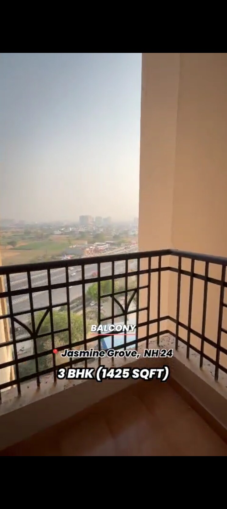 Balcony, savfab-jasmine-grove 3 Bedroom 1425 Sq.Ft. Apartment In Delhi Meerut Expressway Ghaziabad 9015214