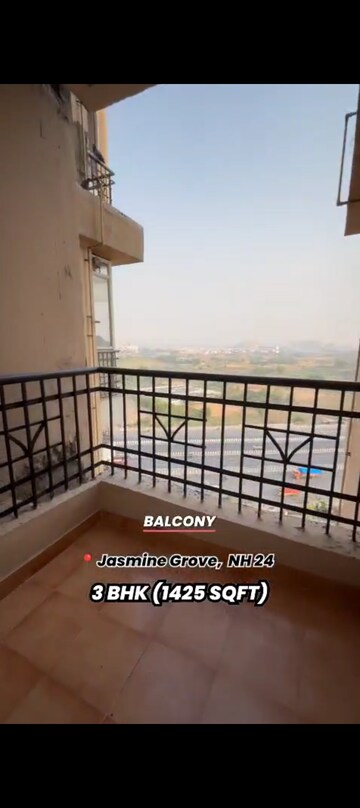 Balcony in 3 BHK Apartment at Savfab Jasmine Grove, Delhi Meerut Expressway – for Rent