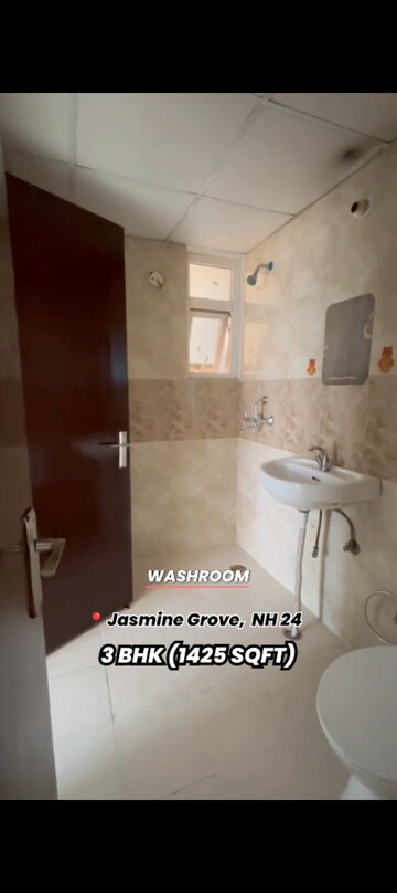 Bathroom in 3 BHK Apartment at Savfab Jasmine Grove, Delhi Meerut Expressway – for Rent