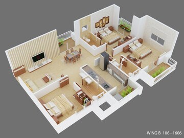 Floor Plan in 2 BHK Apartment at Godrej Orchard Estate, Besa – for Sale