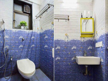 Bathroom in 2 BHK Apartment at Omkar Raga, Chembur – for Rent