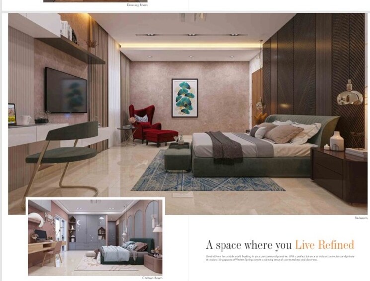 Living Room, western-springs 3 Bedroom 2185 Sq.Ft. Apartment In Puppalaguda Hyderabad 9015369