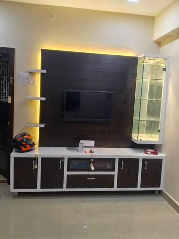 Living Room in 2 BHK Apartment at Krushnai Vihar, Pimple Gurav – for Rent