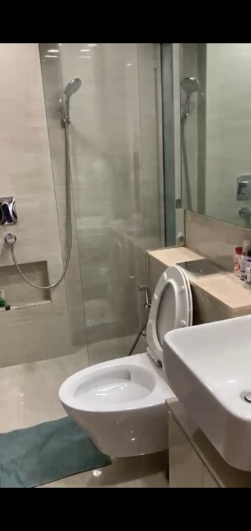 Bathroom in 1 BHK Apartment at Hiranandani Regent Hill, Powai – for Rent
