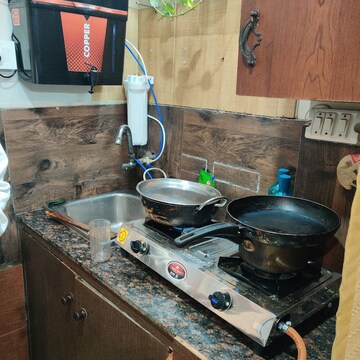 Kitchen in 1 RK Independent House at RWA Apartments, Sector 31 – for Rent