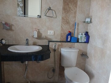 Bathroom in 2 BHK Apartment at Landcraft Golflinks Plaza, Pandav Nagar – for Rent