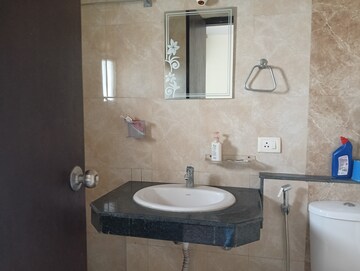 Bathroom in 2 BHK Apartment at Landcraft Golflinks Plaza, Pandav Nagar – for Rent