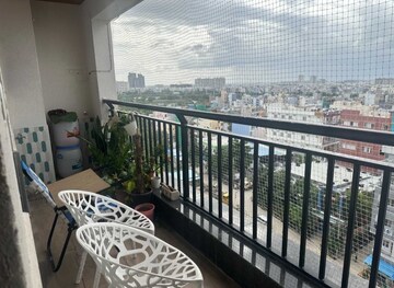 Balcony in 3 BHK Apartment at Pranit Galaxy Apartments, Kondapur – for Rent