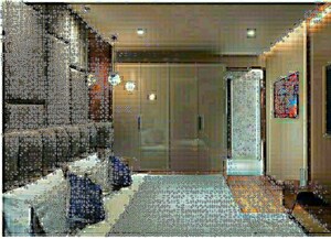 Living Room in 3 BHK Apartment at Motia Blue Ridge, Dhakoli – for Sale