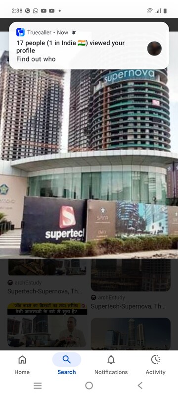 3 BHK Apartment – Exterior View View at Supertech Supernova Nova Residences, Sector 94 - for Rent