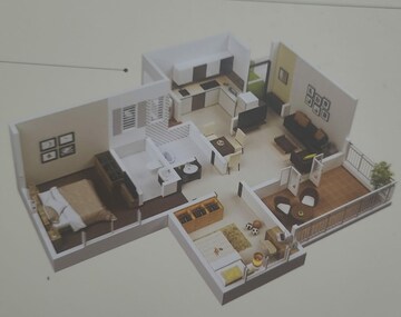 Floor Plan in 2 BHK Apartment at Bhoomi Orabelle, Ravet – for Rent
