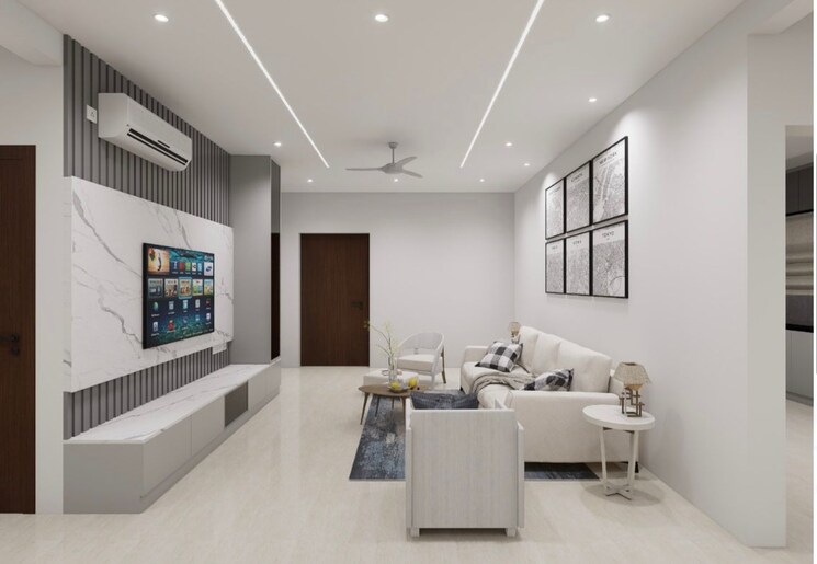 Living Room, prestige-beverly-hills 4 Bedroom 2708 Sq.Ft. Apartment In Kokapet Hyderabad 9016517