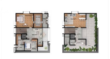 Floor Plan in 4 BHK Villa at Tellapur – for Sale
