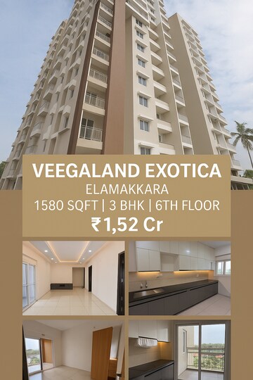 3 BHK Apartment – Exterior View View at Edapally - for Sale