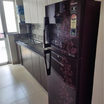 Kitchen in 3 BHK Apartment at International Airport Road – for Rent