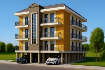 3.5 BHK Builder Floor – Exterior View View at High Ground - for Sale