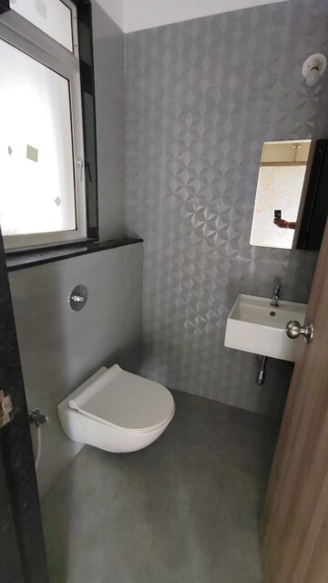 Washroom in 2 BHK Apartment at Ashar Axis, Majiwada – for Rent
