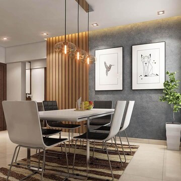 Living Room in 3 BHK Apartment at Olive Ourania, Edappally – for Sale