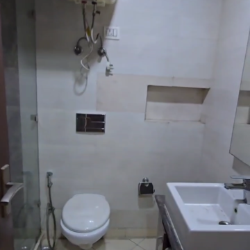 Bathroom in 3 BHK Builder Floor at Chattarpur – for Sale
