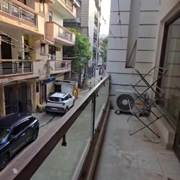 Balcony in 3 BHK Builder Floor at Chattarpur – for Sale