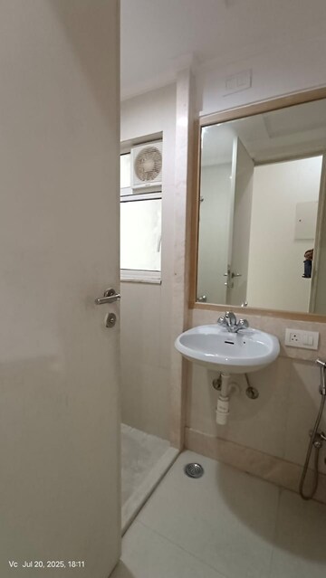 Bathroom in 3 BHK Apartment at Hiranandani Meadows, Manpada – for Rent