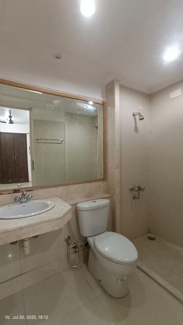 Bathroom in 3 BHK Apartment at Hiranandani Meadows, Manpada – for Rent