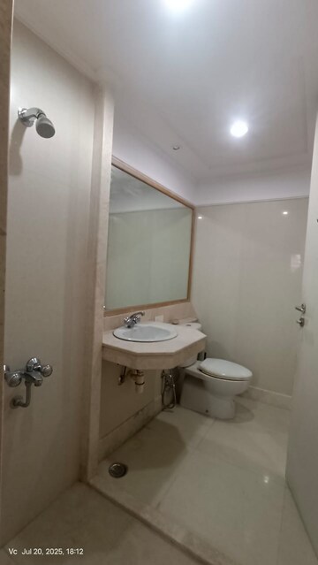 Bathroom in 3 BHK Apartment at Hiranandani Meadows, Manpada – for Rent