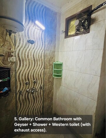 Bathroom in 2 BHK Builder Floor at Subhash Nagar – for Rent