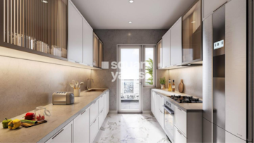 Kitchen in 3 BHK Apartment at Central Park II-Belgravia Resort Residences, Tikri – for Rent