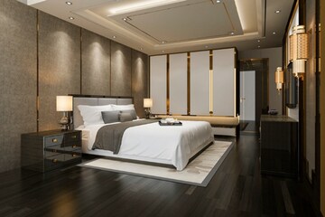 Bedroom in 3 BHK Apartment at Central Park II-Belgravia Resort Residences, Tikri – for Rent
