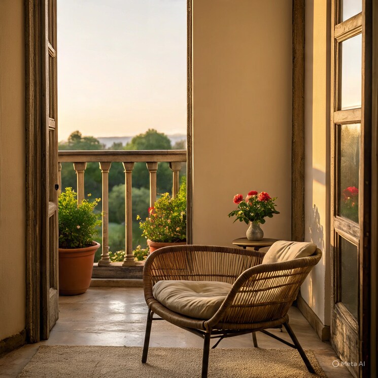 Balcony, aam bag 2 Bedroom 1000 Sq.Ft. Apartment In Aam Bag Rishikesh 9020362