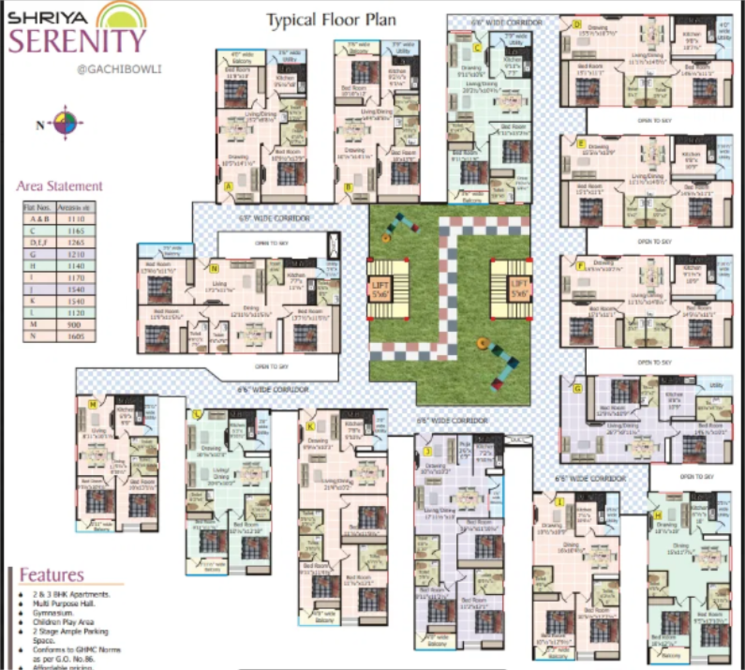 Master Plan, nanakramguda 2 Bedroom 1170 Sq.Ft. Apartment In Nanakramguda Hyderabad 9020400